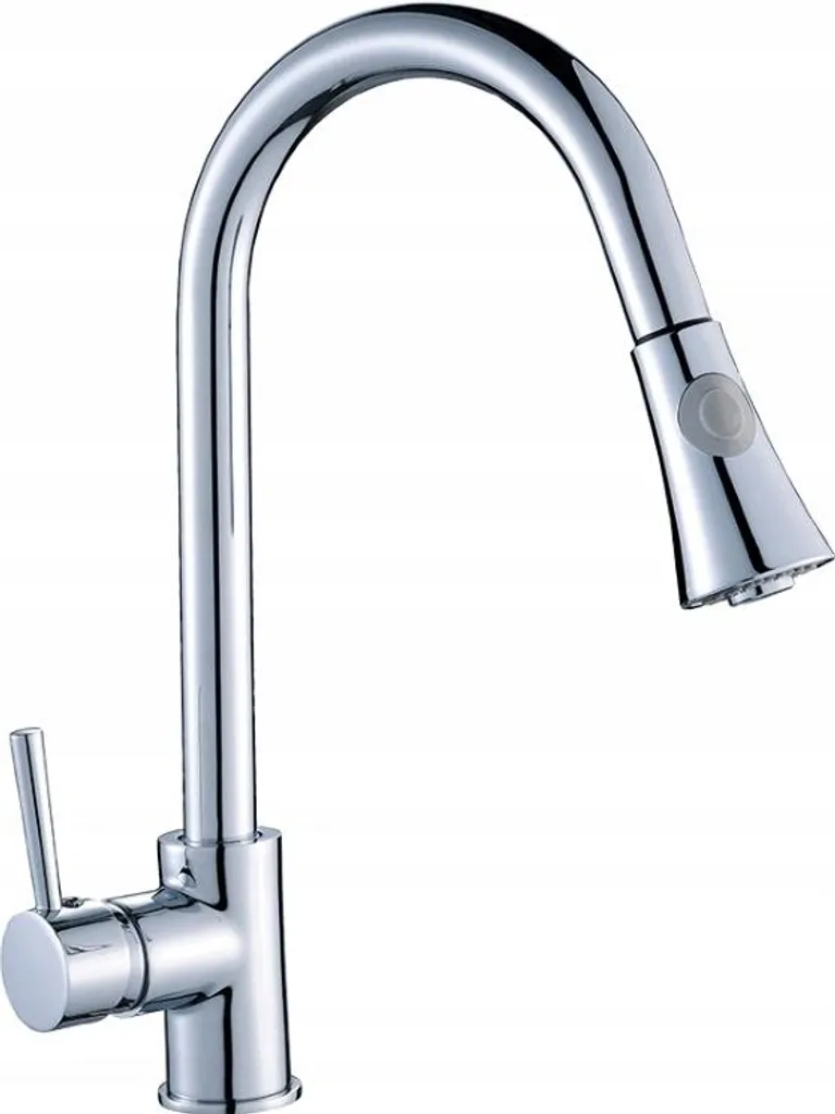 Rubinetto Cucina Pratico con Bocca Estraibile Cromo - Ideale Famiglie