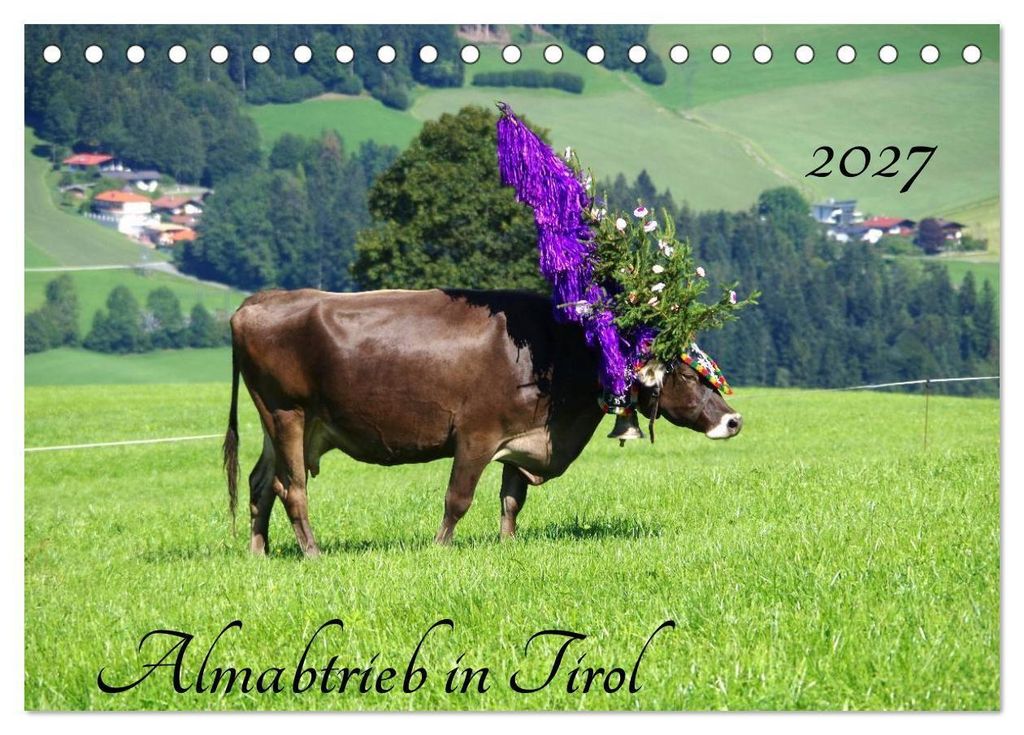 Almabtrieb in Tirol (Tischkalender 2027 DIN A5 quer), Produktbild 