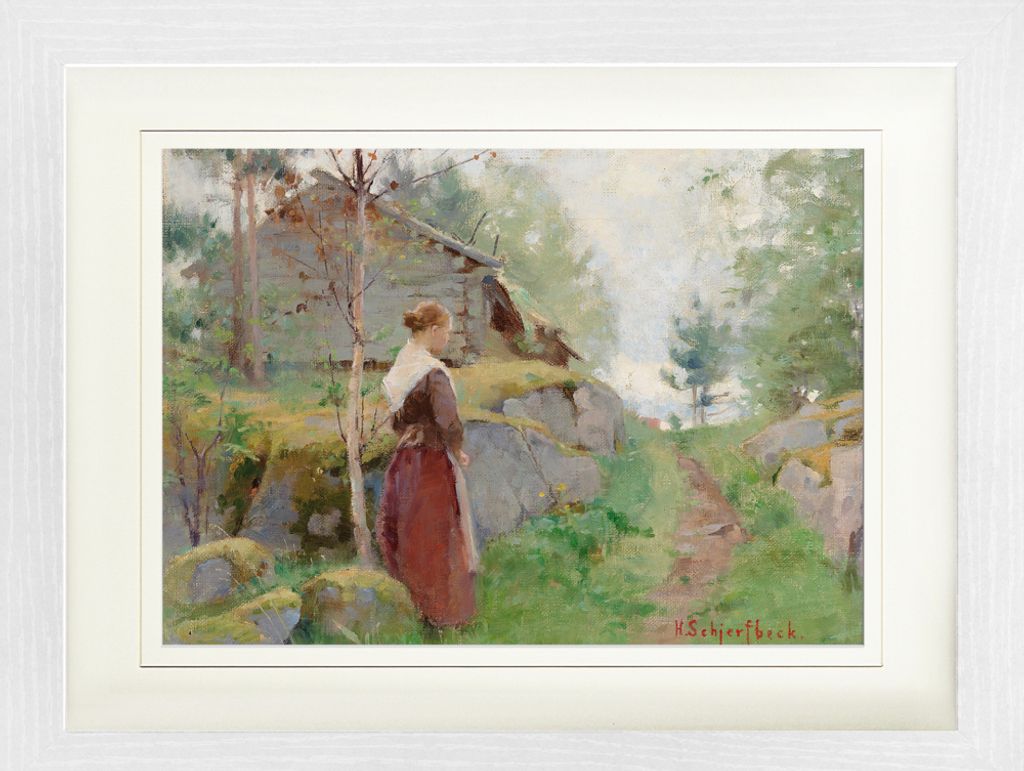 Helene Schjerfbeck Gerahmtes Bild Mit Edlem Passepartout | Wand-Bilder | Im Bilderrahmen - Das Mädchen Aus Barösund, 1890 (30 x 40 cm)