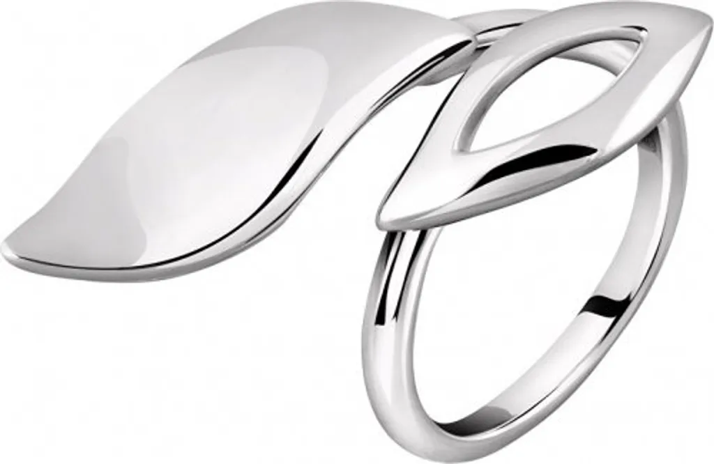 Bague Argentée SAKH30 Feuille 52 mm - Confort et Brillance Durable