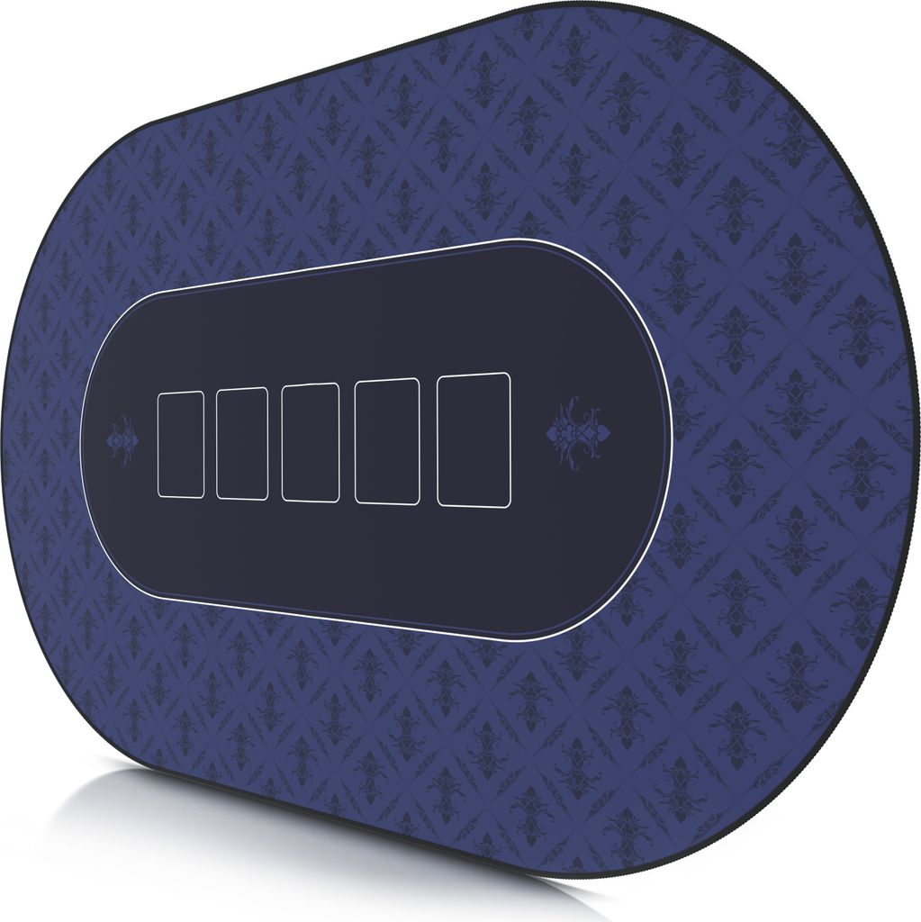 CSL Extra große Tischauflage Pokermatte 1000 x 600 mm / Kartenspiel Matte / Ovales Design