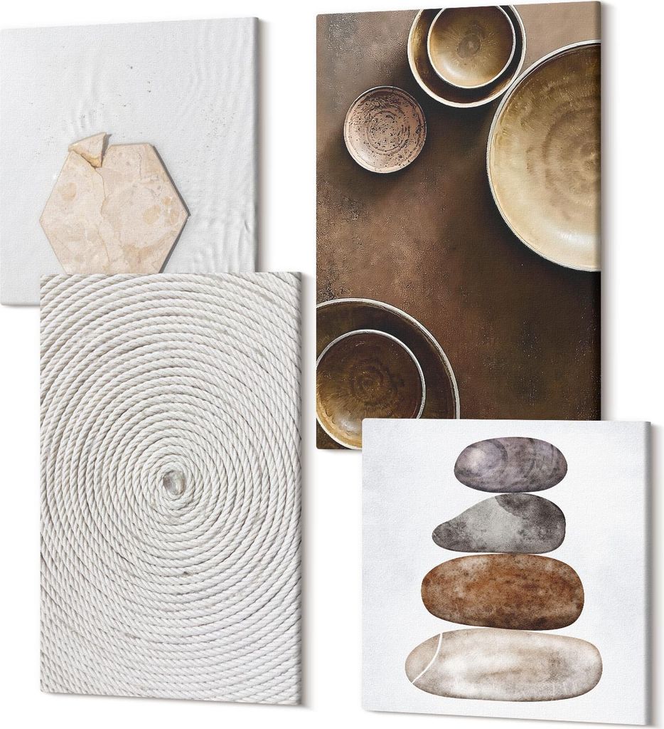 Leinwandbilder Mehrteilig 4-teilig – Modernes Design – Hochwertiger Polycanvas Kunstdruck – Wanddekoration & Wandkunst – Bilder für Zuhaus...