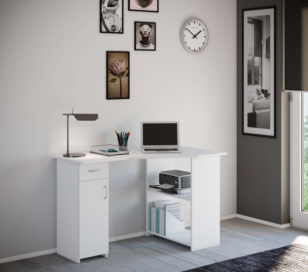 Drewniane biurko narożne Desk Linzia Zdjęcie produktu 3
