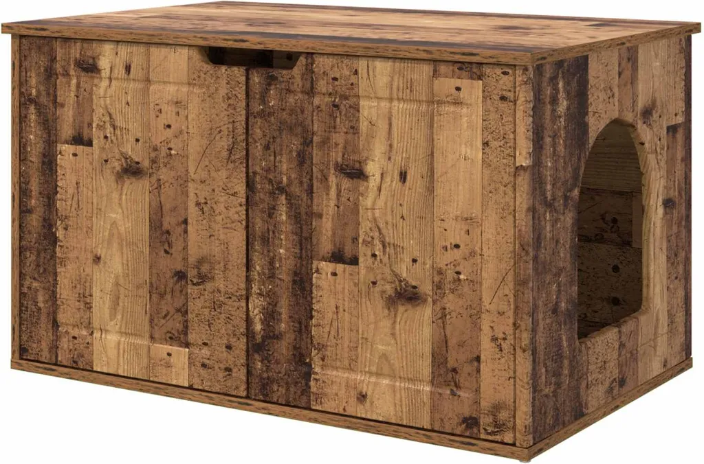 vidaXL Casa per gatti in legno recuperato 85 x 55 x 53,5 cm Materiale a base di legno