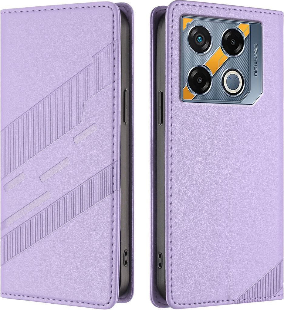 Hülle für Infinix GT 20 Pro, Kunstleder Brieftaschen Handyhülle mit Kartenfach und Standfunktion Violett