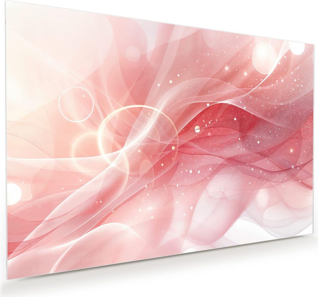 Glasbild 120x80cm in XXL für Wohnzimmer, Schlafzimmer Motiv Abstrakte Wellen