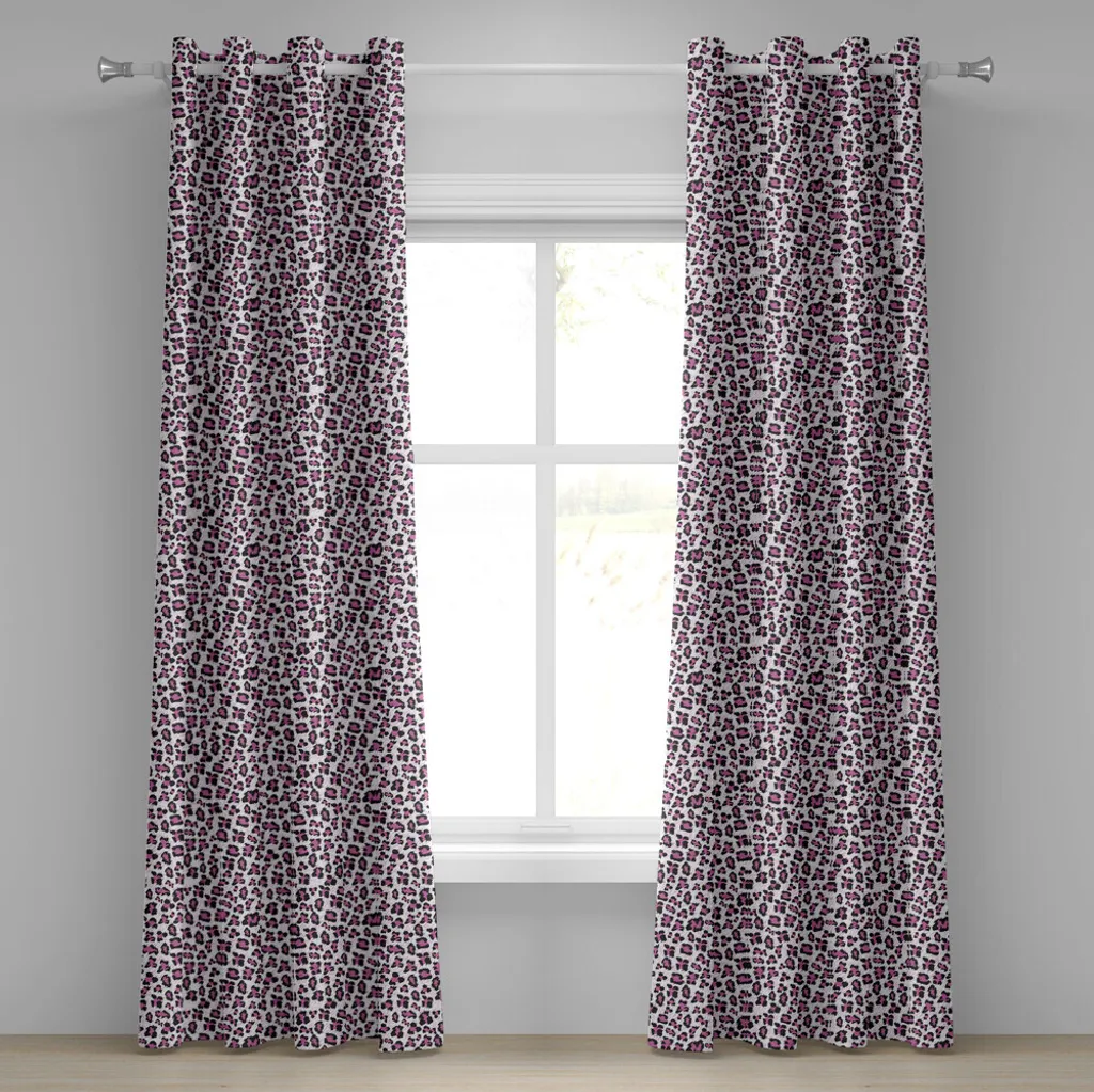 Set 2 Tende ABAKUHAUS Leopardate Rosa 280x225 - Qualità e Design