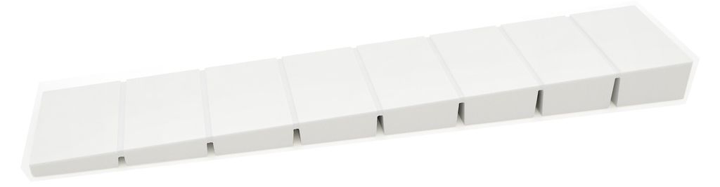 10x sossai Möbelkeile mit Soll-Bruchstelle in Weiß Produktbild 