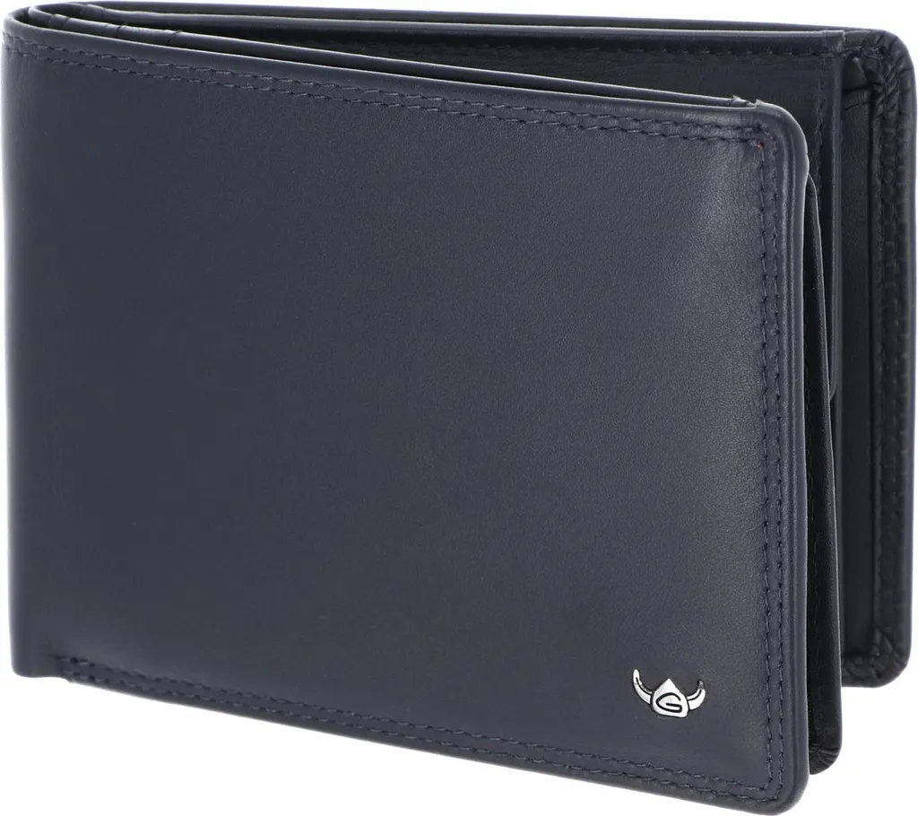 Portafoglio Golden Head Polo 1159 Blu Marine RFID Pelle Pregiata