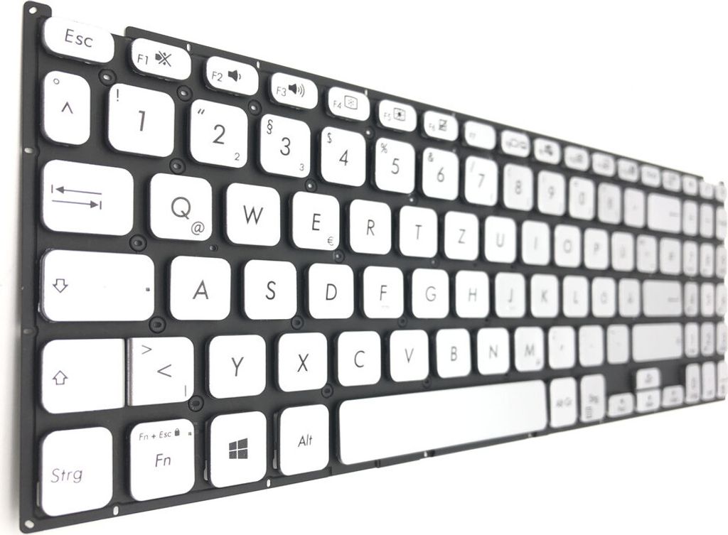 DEUTSCHE - Tastatur Keyboard Silber Ohne Rahmen kompatibel für Asus VivoBook 15 X515EA