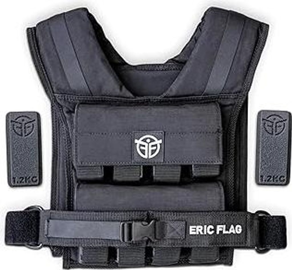 Gewichtsweste 20kg oder 10kg - Einstellbare Weighted Vest für Crosstraining, Krafttraining, Calisthenics und Gym, Bequeme Gewichtsweste mit Heraus...