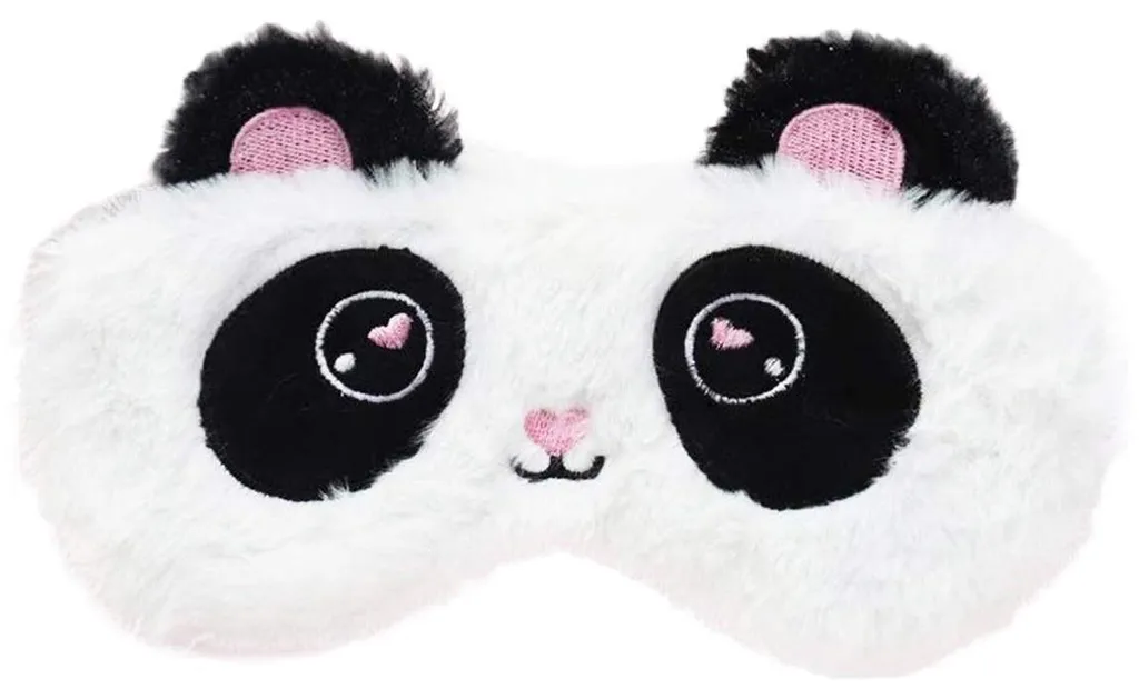 Câche-oeil de nuit panda rigolo en velours doux pour enfant et adulte