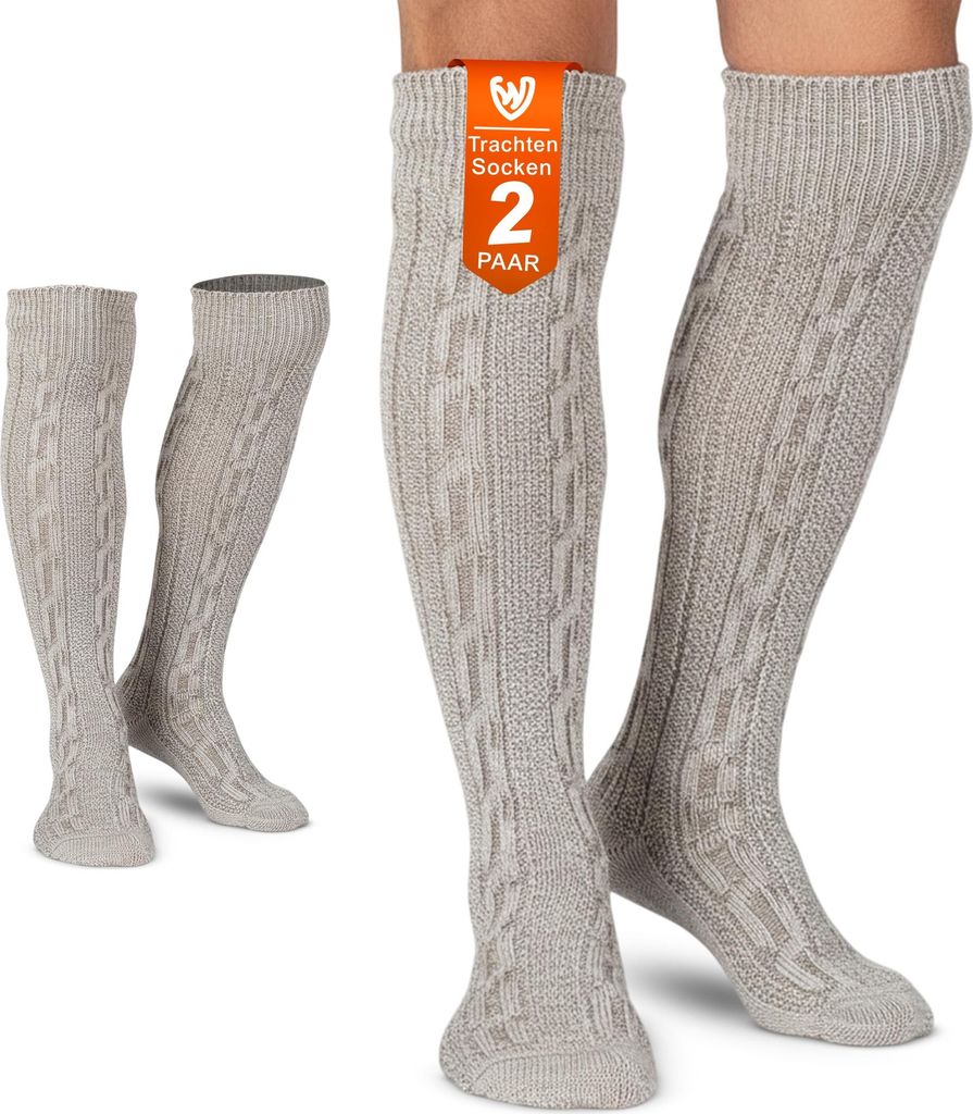 Trachtenstrümpfe 2er Pack Lange Trachtensocken Strümpfe Produktbild 