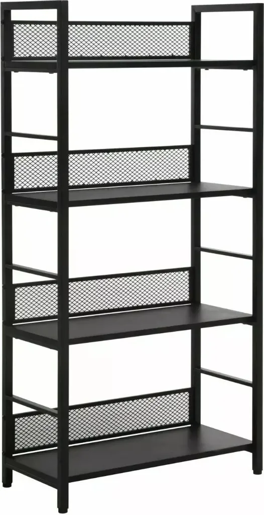 Bibliothèque RAW R4 noir mat - Meuble de rangement design industriel chic