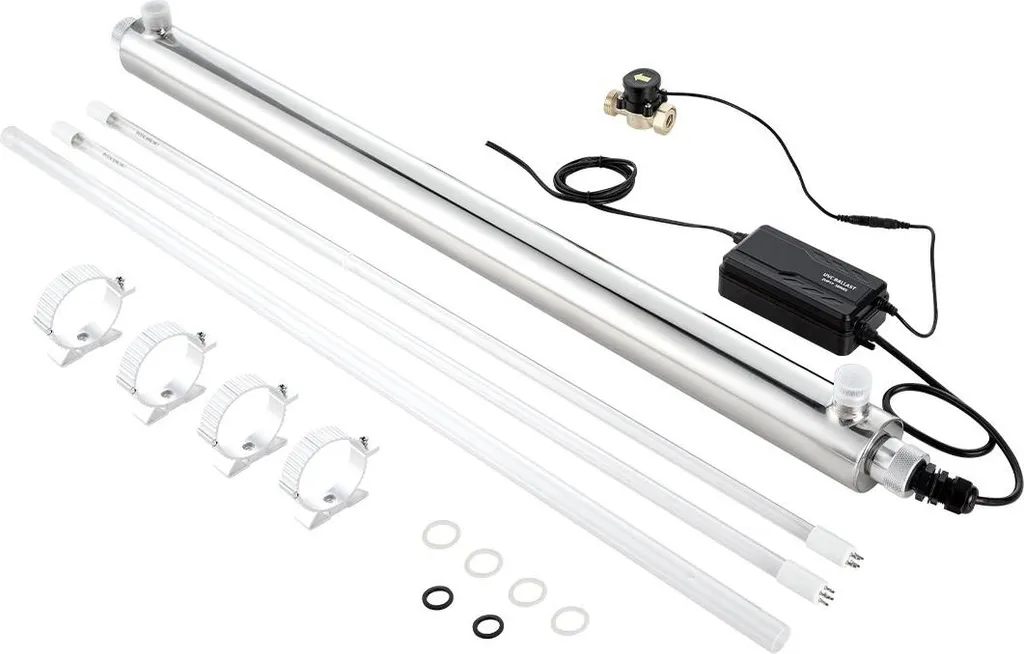 Stérilisateur d'eau UV 56W inox débit 45,4 L/min pour toute la maison