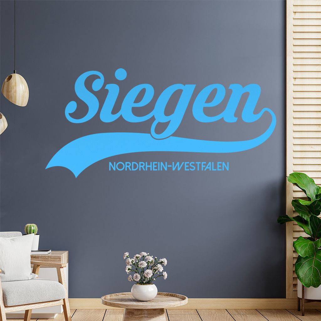 Siegen Nordrhein-Westfalen Wandtattoo Wandaufkleber Wall Sticker - Dekoration, Küche, Wohnzimmer, Schlafzimmer, Badezimmer