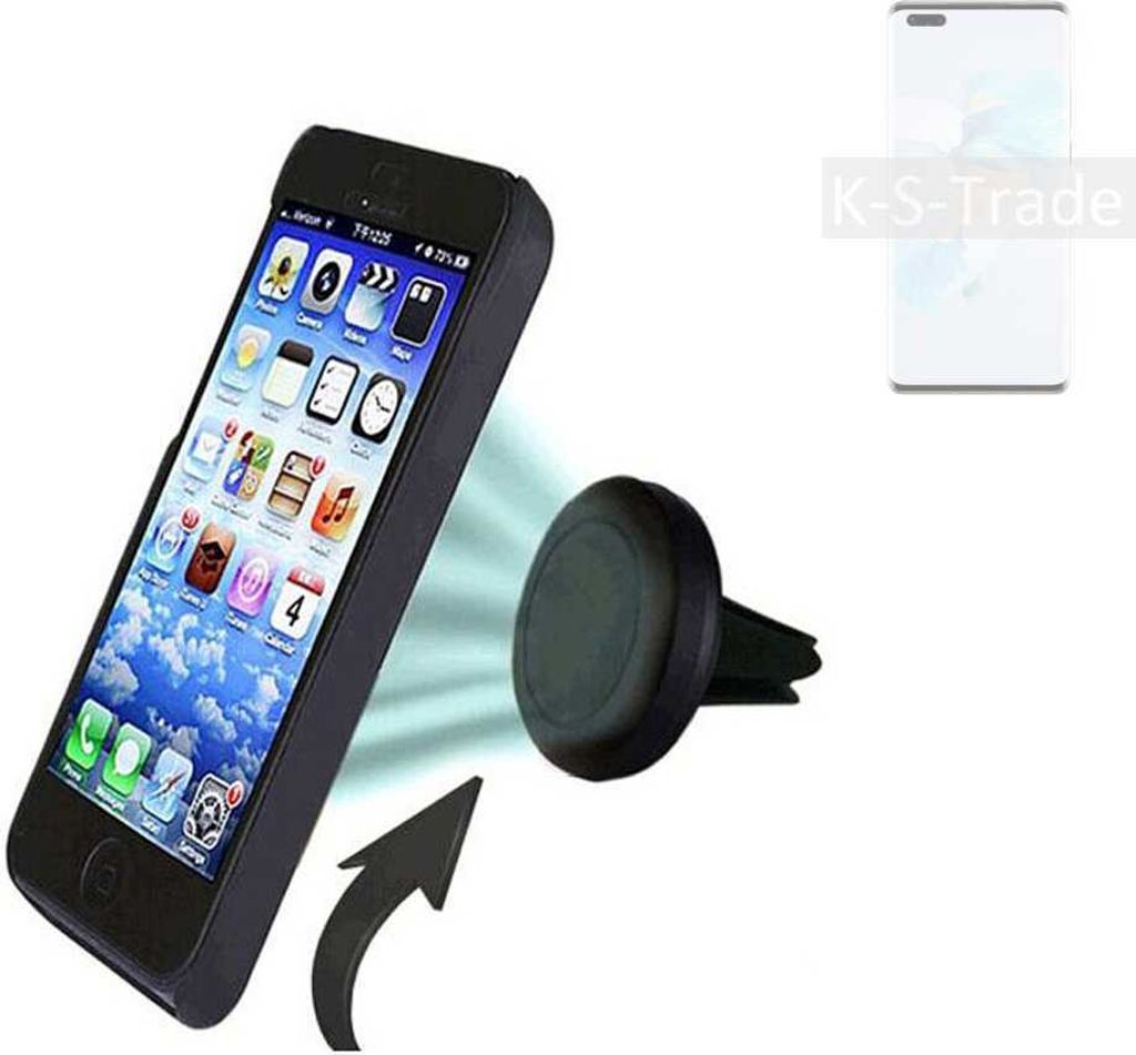 K-S-Trade Kompatibel mit HTC Desire 20+ Auto Handy Halterung KFZ Halter Lüftungsgitterhalterung Air Vent mount Smartphone Halter