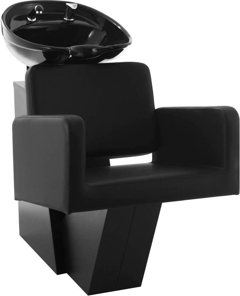 Expondo physa Friseur Waschbecken mit Sessel - 600 x 505 mm - Schwarz