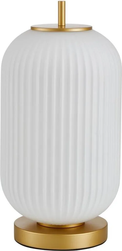 Lampe de table anti-éblouissement verre opale et base dorée OLMETO