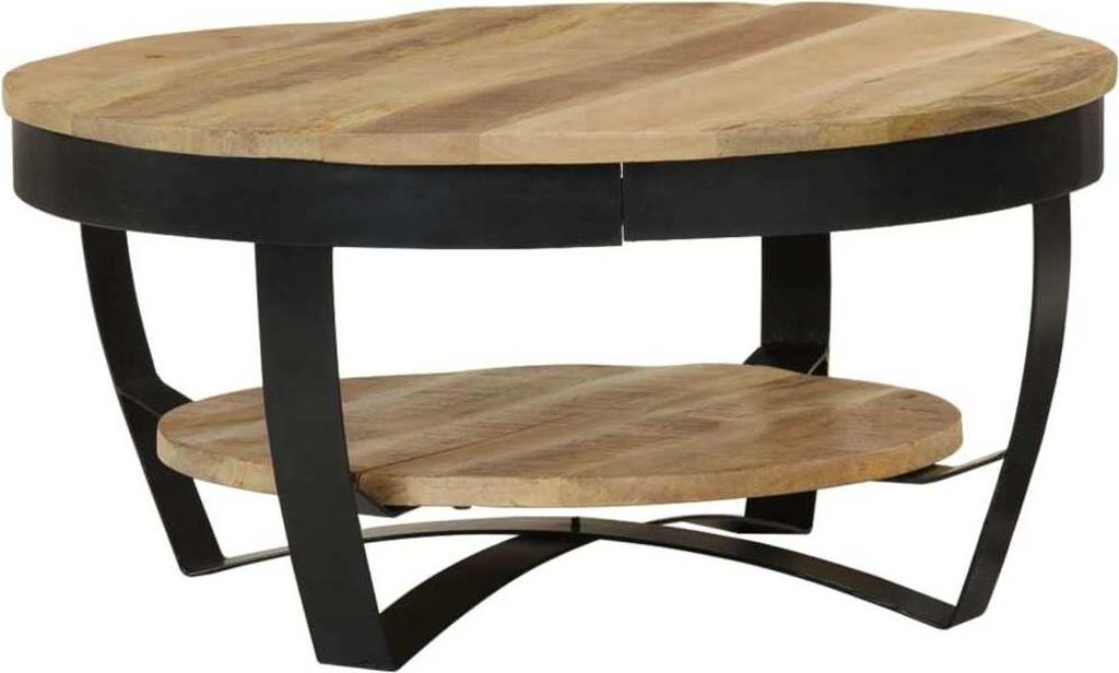 vidaXL Couchtisch Raues Massives Mangoholz 65x32 cm Produktbild 3