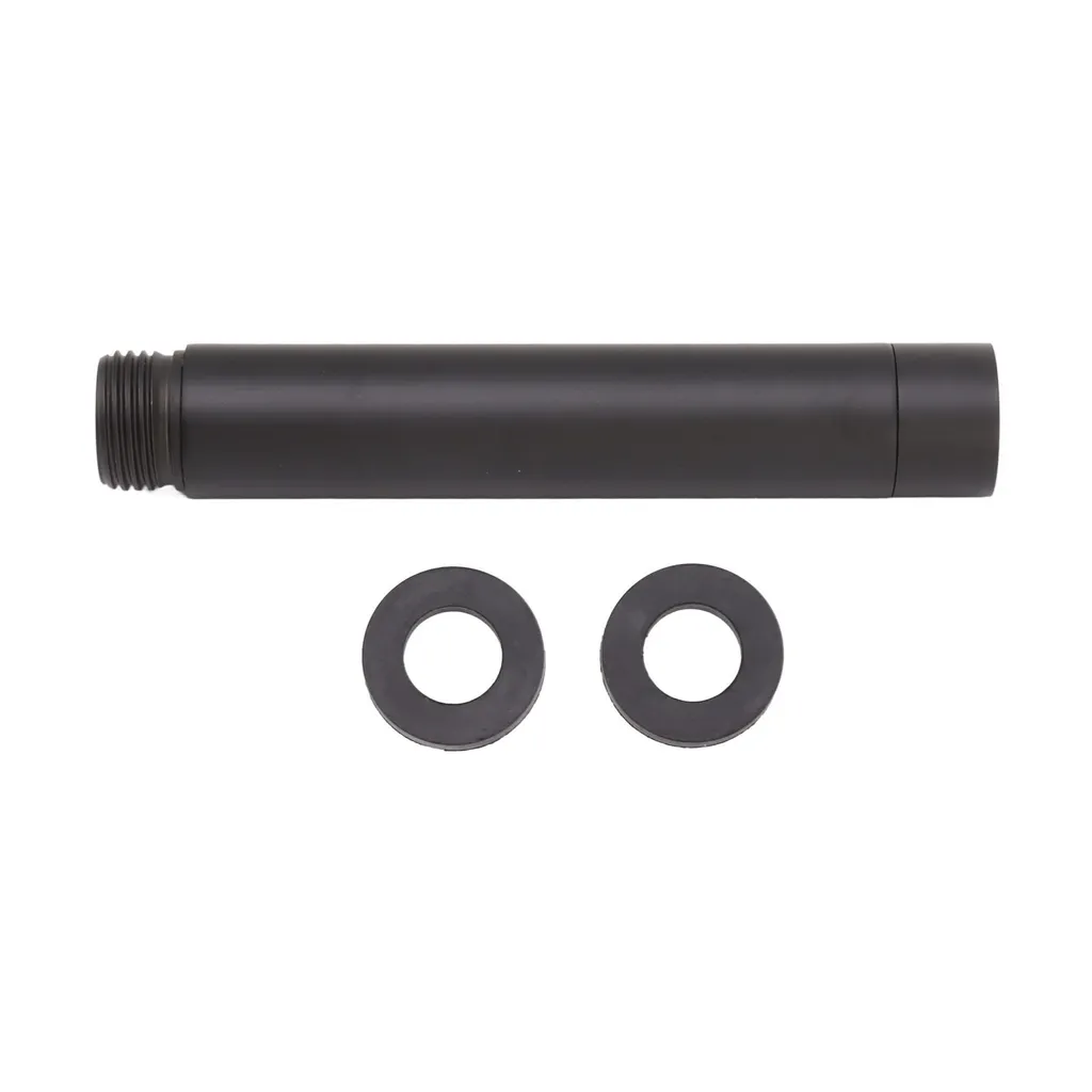 Braccio Doccia Universale G1/2 Nero - Acciaio Inox Prolunga Anti-Calcare