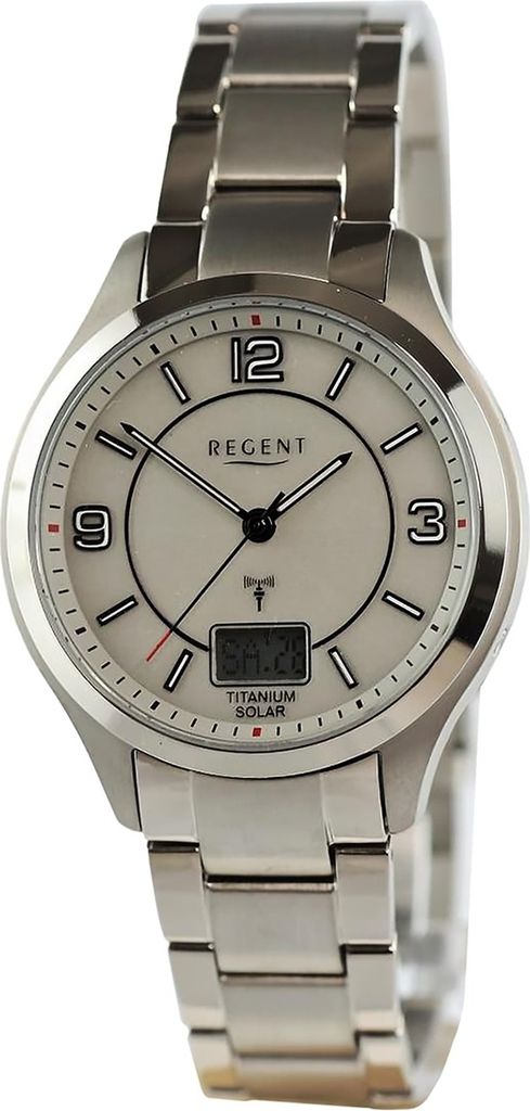 Regent Metall Herren Uhr Armbanduhr Quarz silber Metallarmband D2UR1502562