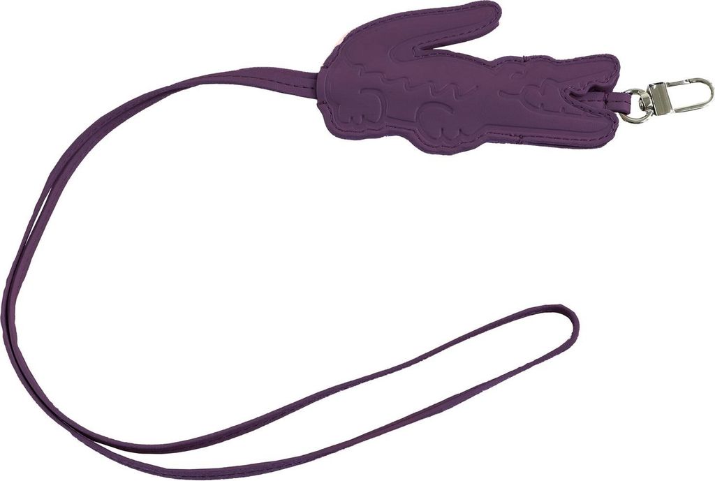 LACOSTE Schlüsselanhänger Key Holder Velours dunkelviolett
