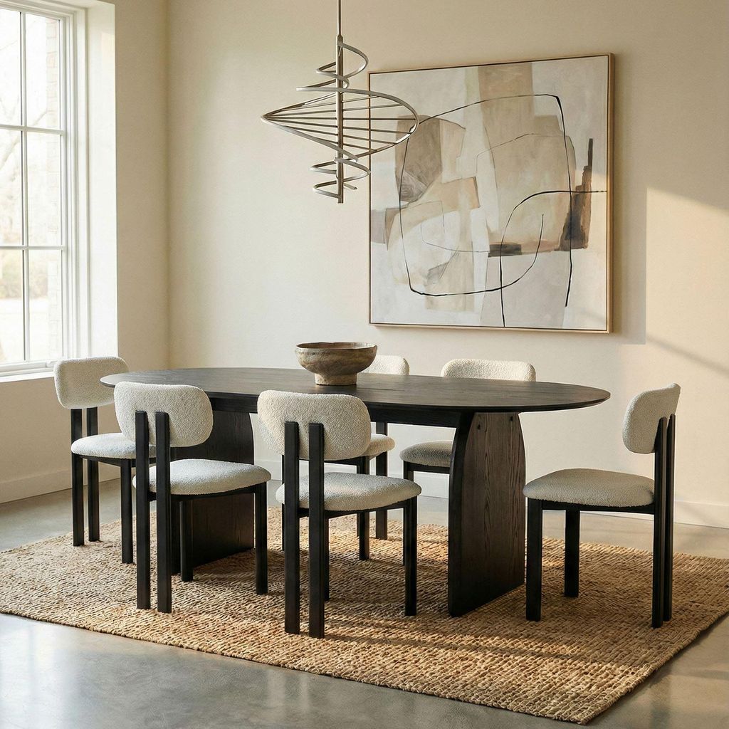 Essgruppe MALA/FRANCA mit Tisch und 6 Stühlen, Produktbild 