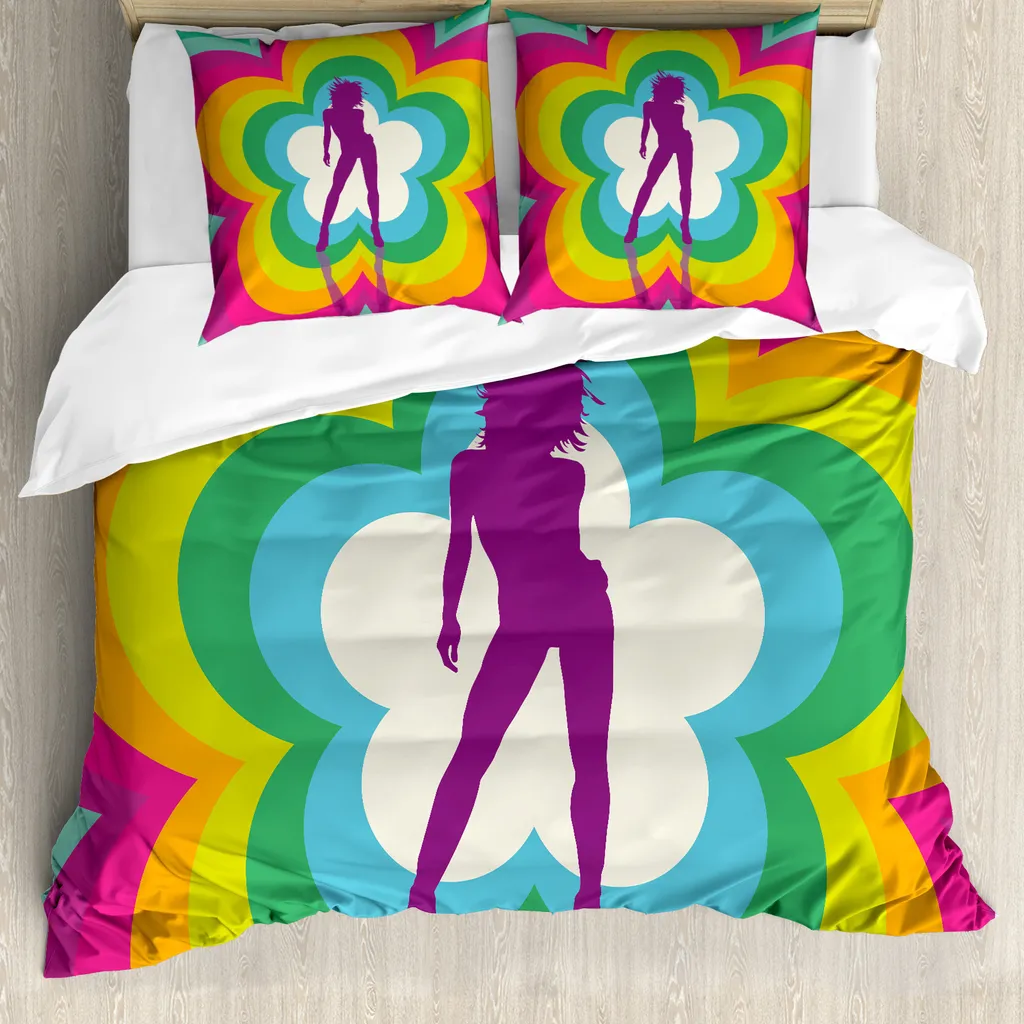 Set Copripiumino Matrimoniale 200x200 ABAKUHAUS Antiacaro Multicolore