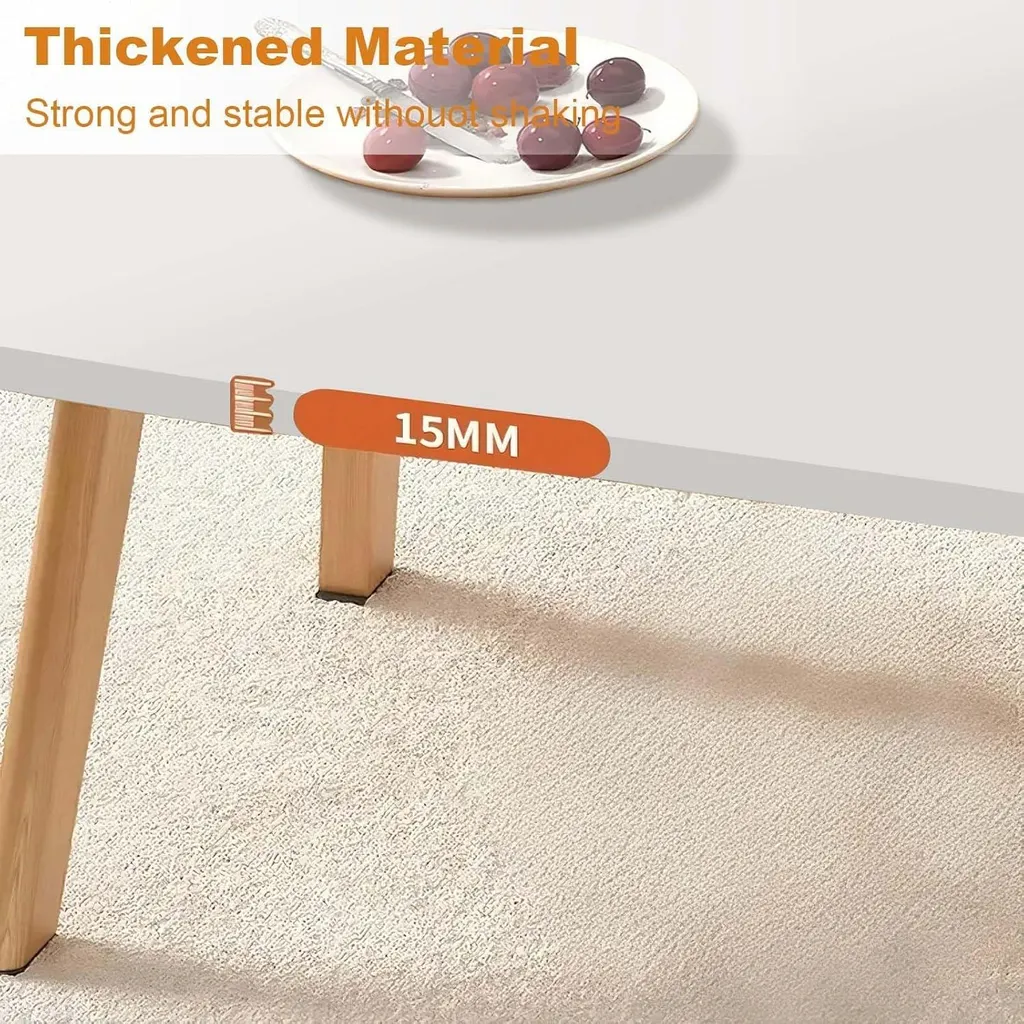 Table basse pliante portable et mini-bureau en bois blanc multifonction