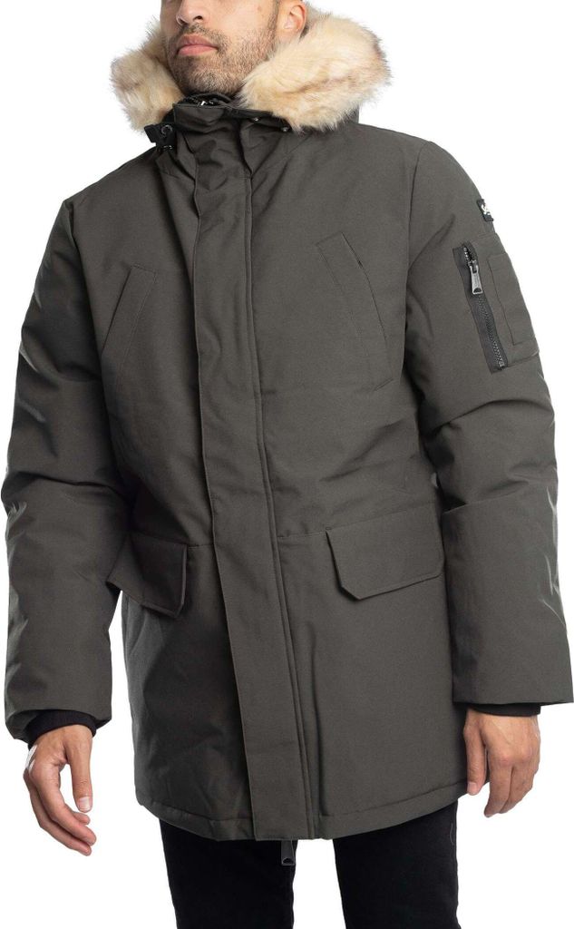 Schott Winterparka-Jacke, Grün XL