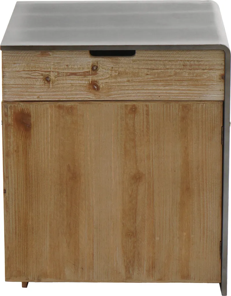 Rangement Gain de Place Bois Massif - Commode Compacte Style Industriel - 3