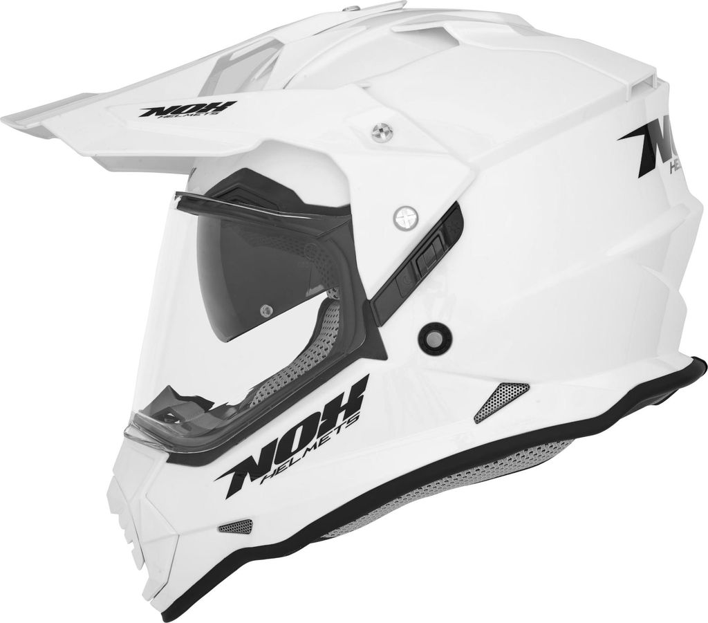 NOX KASK N312 Dualsport Helm Weiß Hochglanz mit Visier XXL