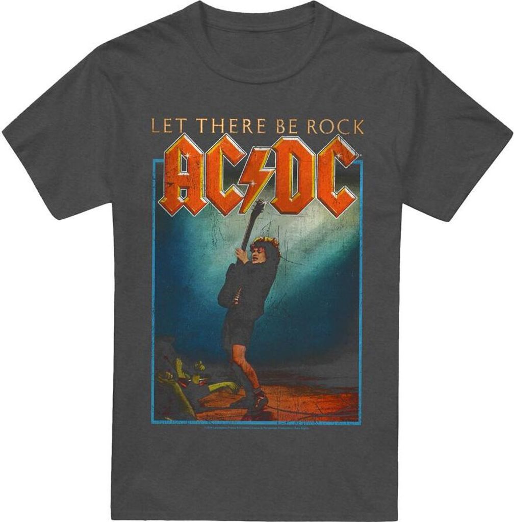 AC/DC - "Let There Be Rock" T-Shirt für Herren/Damen Uni TV17404 (L) (Holzkohle)