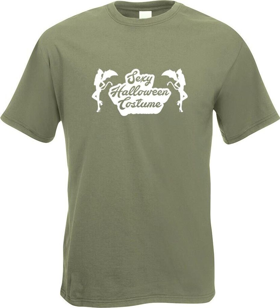 Kiwistar - T-Shirt - Olive - y Halloween Costume Motiv Bedruckt Funshirt Design Print - mit Motiv Bedruckt - Funshirt Design - Sport - Freizeit - H...