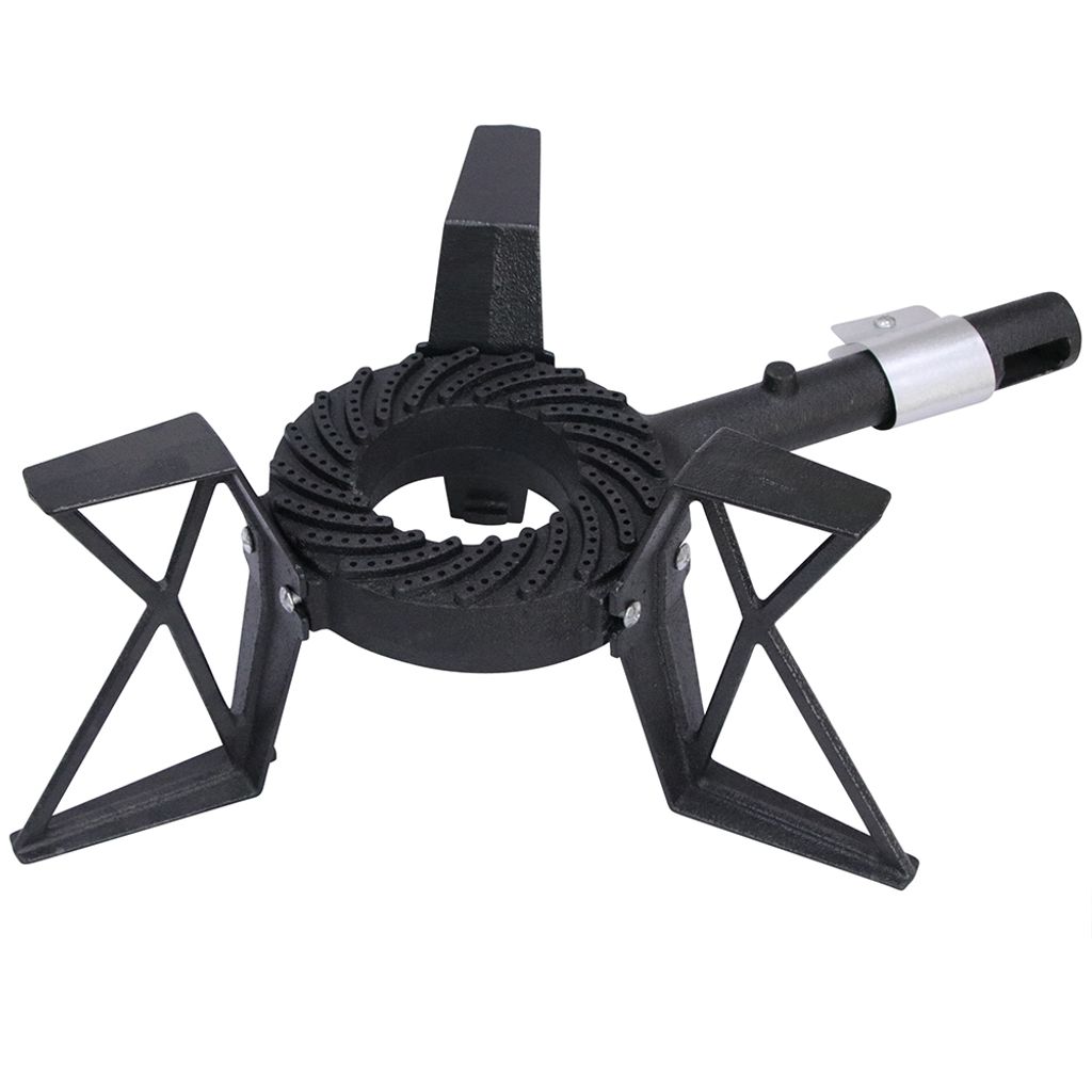 Gas Hockerkocher 3?Bein 6,5 kW Gusseisen für Camping & Outdoor