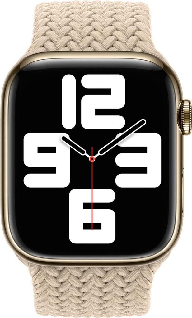 Geflochtenes Solo Loop für das Apple Watch | 44/45/46/49 mm - Größe 4 - Beige