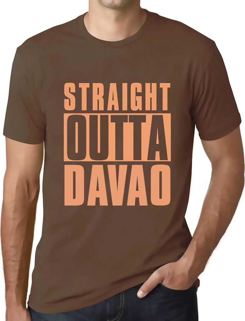 Herren Grafik T-Shirt Direkt aus Davao – Straight Outta Davao – Öko-Verantwortlich Vintage Jahrgang Kurzarm Lustige Druck Geburtstag Geschenk ...