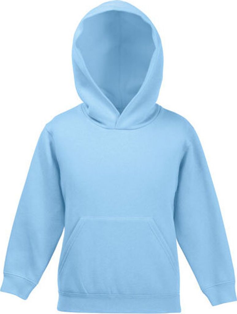 Fruit of the Loom - Kids Classic Hooded Sweat - Sky Blue - 140