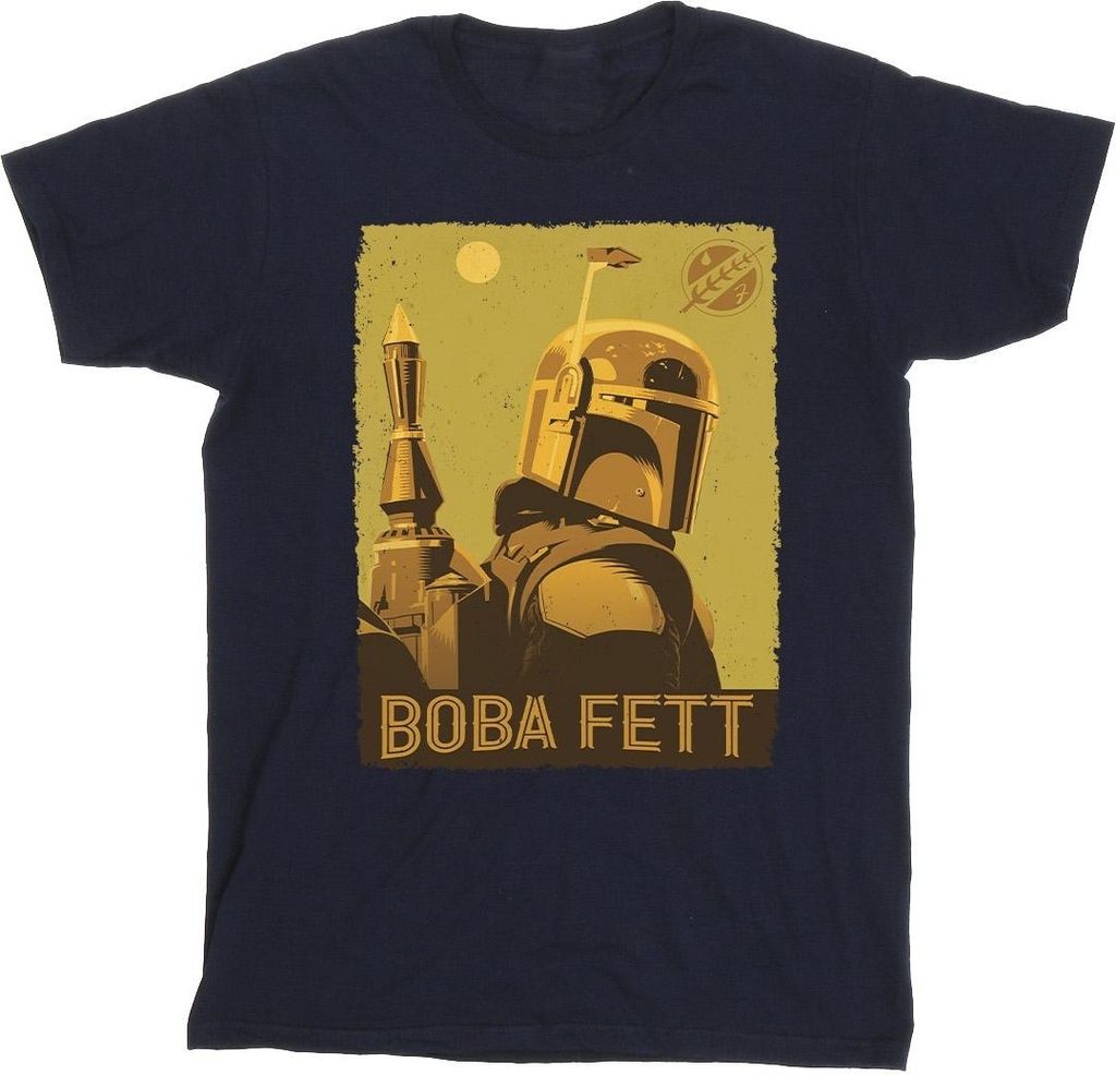 Star Wars - "The Book Of Boba Fett Planetary Stare" T-Shirt für Herren BI44929 (5XL) (Marineblau)