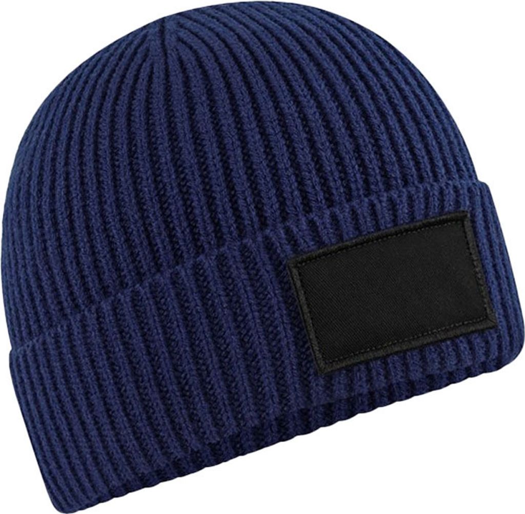 Beechfield - "Fashion" Mütze Gewebter Aufnäher PC5098 (Einheitsgröße) (Marineblau/Schwarz)