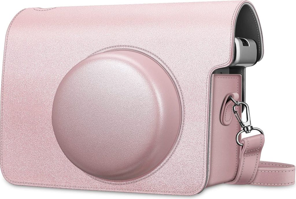 Fintie Schutzhülle für Fujifilm instax Wide 300 Sofortbildkamera - Premium Tasche Reise Kameratasche Hülle Abdeckung mit abnehmbaren Riemen, Ros...