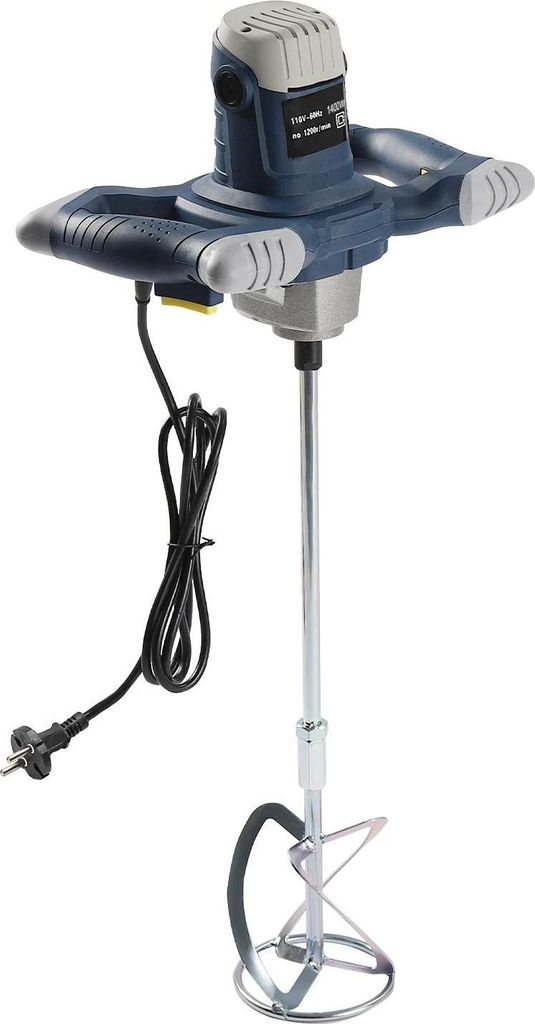 Handrührwerk für Mörtel - Paddelmischer für Farbe und Putz - Leistung 1050 W - Sechs Stufen - EU-Stecker 220 V - - Blau
