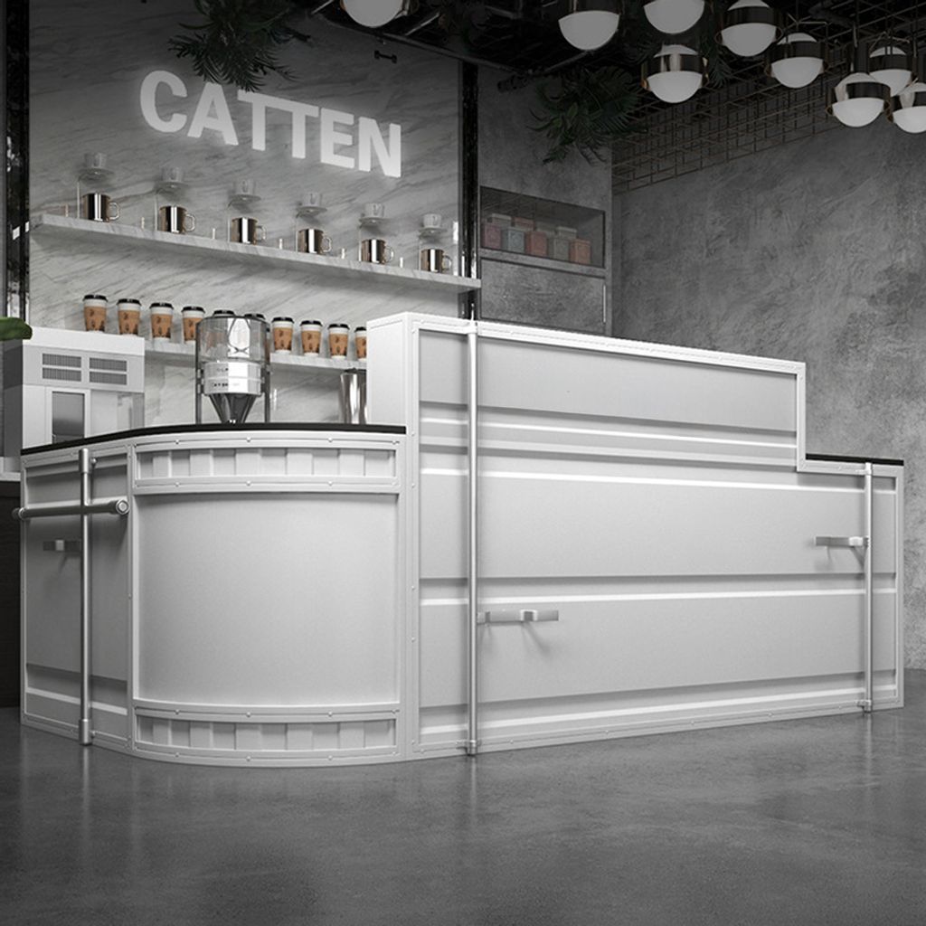 Theke Bartheke Empfangstresen Kasse Rezeptionstheke Restaurant-Bar Container-Kasse 150*110*50cm