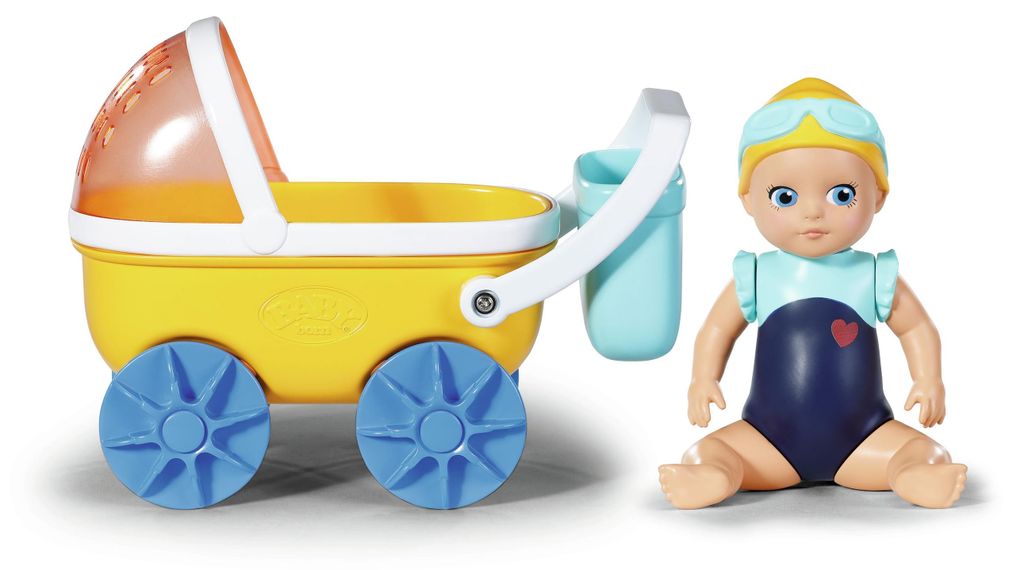 BABY born Splish Splash Pram with Emma, Badepuppe, Produktbild 