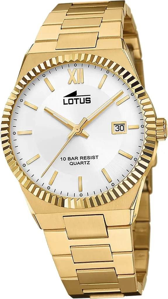 Orologio Lotus 18837/1 Acciaio Oro - Classic Elegant Man Watch 10ATM