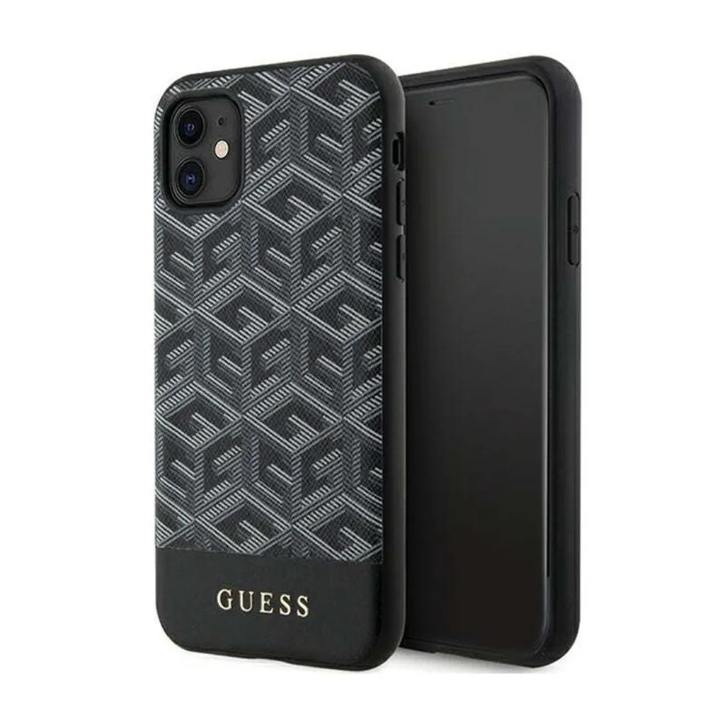 Custodia Guess iPhone 11/XR Gcube Stripes MagSafe - Black Edition