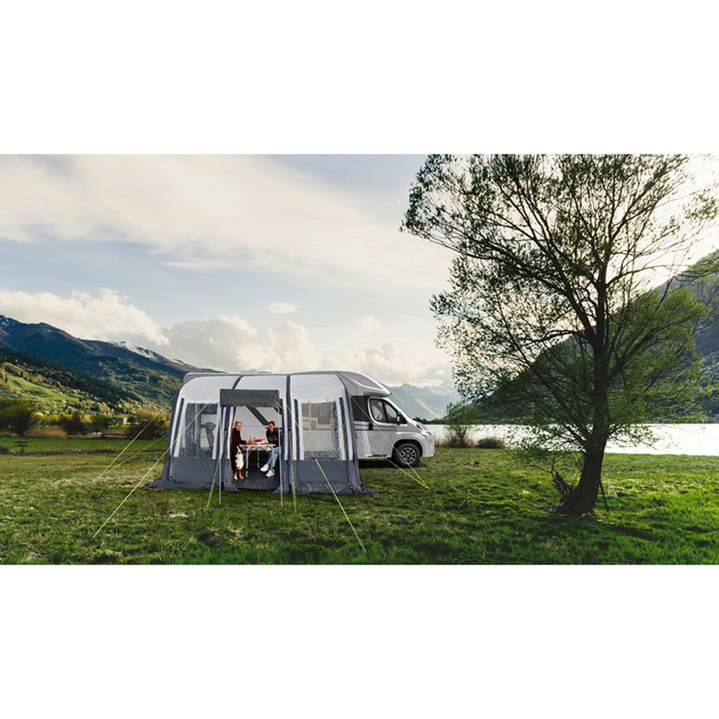 Reisemobilzelt Vorzelt CASA AIR II, aufblasbar, grau, inkl. Luftpumpe, Wohnmobil Vorzelt
