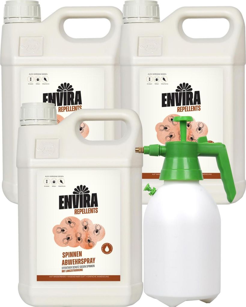 Envira Spinnen Abwehrspray 4x5L mit Drucksprüher