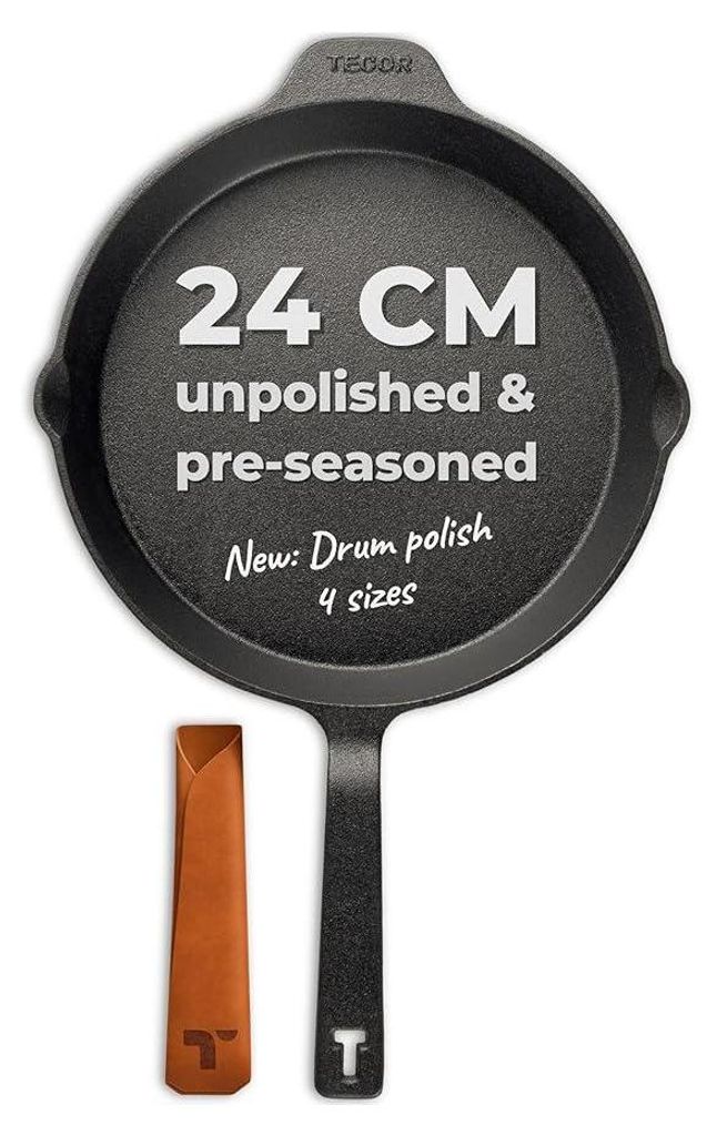 TECOR Patelnia Żeliwna 24 cm - Trwała i Uniwersalna Zdjęcie produktu 